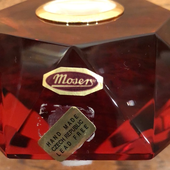 Moser Red Crystal Clock - Picture 4 of 7
